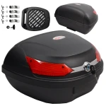 08018 Sort Universal Motor Topboks Scooter Kuffert XXL 46 L til 2 Hjelme
