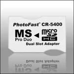 2xmicroSDHC til MS Pro Duo-adapter med dobbelt slot til MicroSDHC-kort