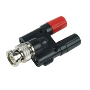 Amass AD4246 BNC han-stik til 2x 4mm hun-stik adapter