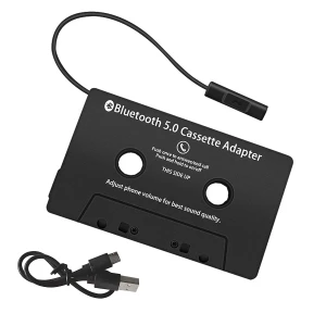Bluetooth kassetteadapter til bil med håndfri og Bluetooth 5.0