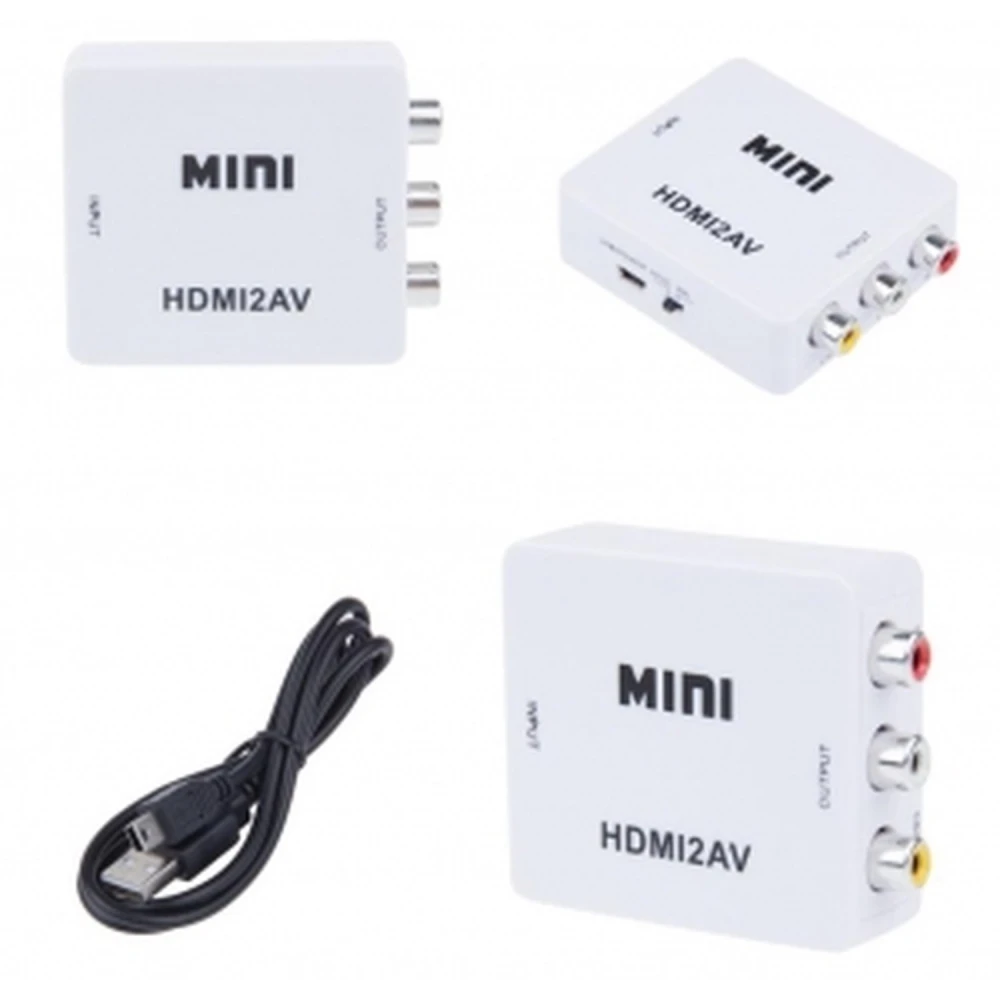HDMI til RCA-adapter - HDMI til AV-konverter NTSC/PAL Satkit