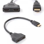 HDMI han til 2 HDMI hun-udgange splitter satkit