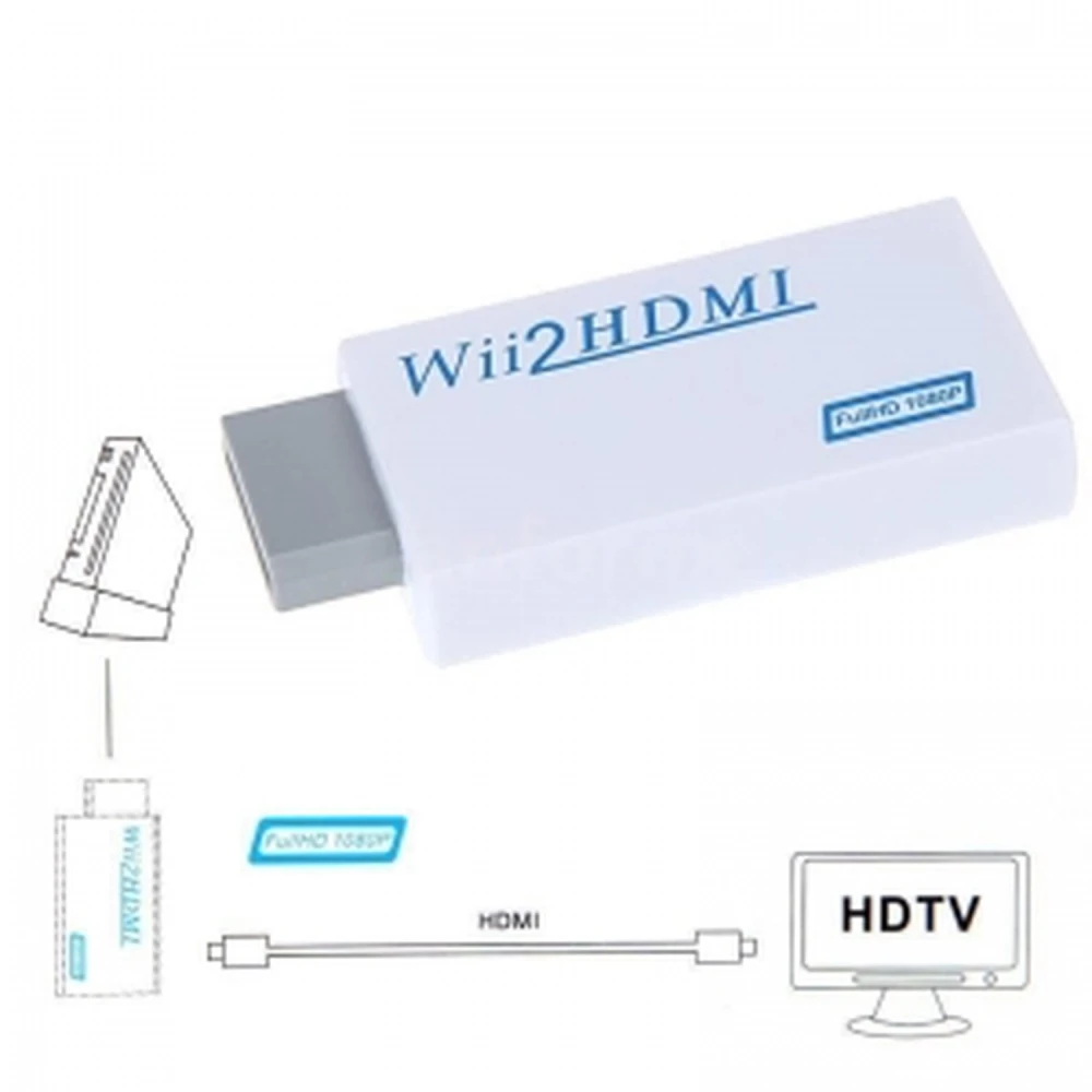 HDMI-adapter til Nintendo Wii Wii2HDMI - Konverter 1080p og 720p Satkit