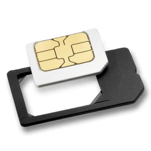 Fleksibel sort MicroSIM til SIM-adapter til iPhone og iPad