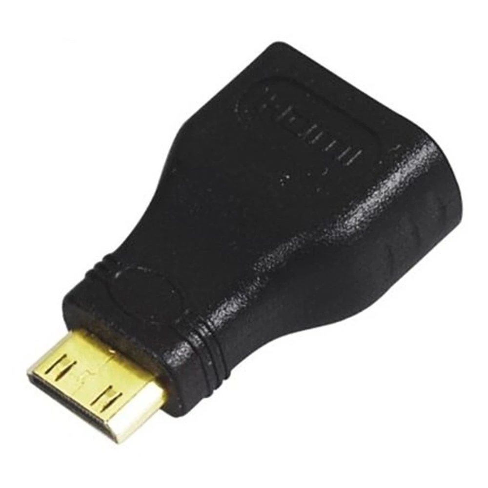 Mini HDMI han til HDMI hun-adapter til video- og lydforbindelse