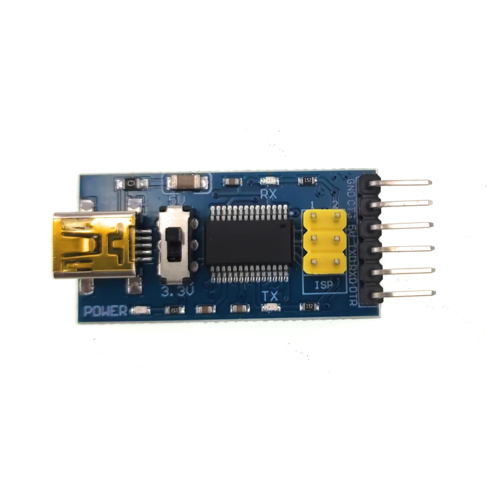 USB FTDI FT232RL adapter til Arduino Mini Port med valg af 3.3V og 5V