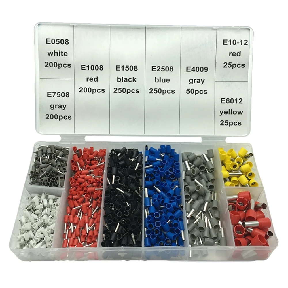 Crimpetang med terminaler 0.25-10 mm² - 1200 dele