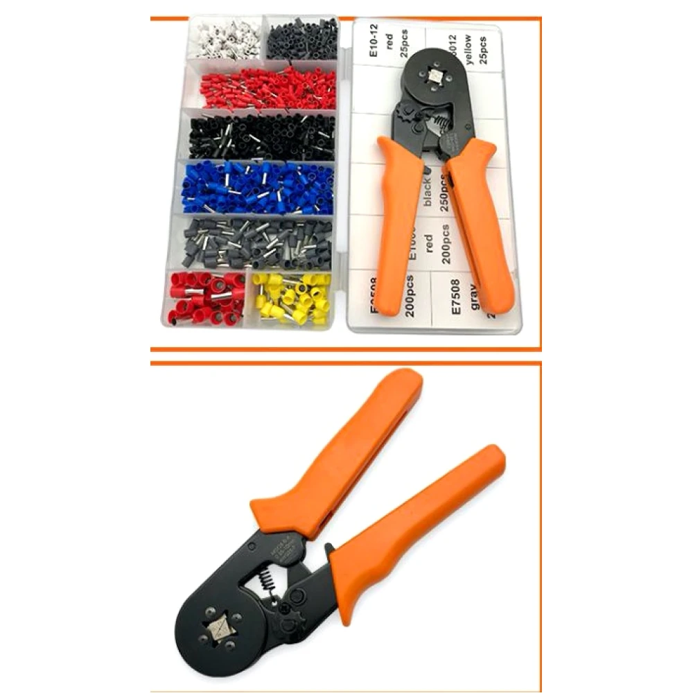 Crimpetang med terminaler 0.25-10 mm² - 1200 dele