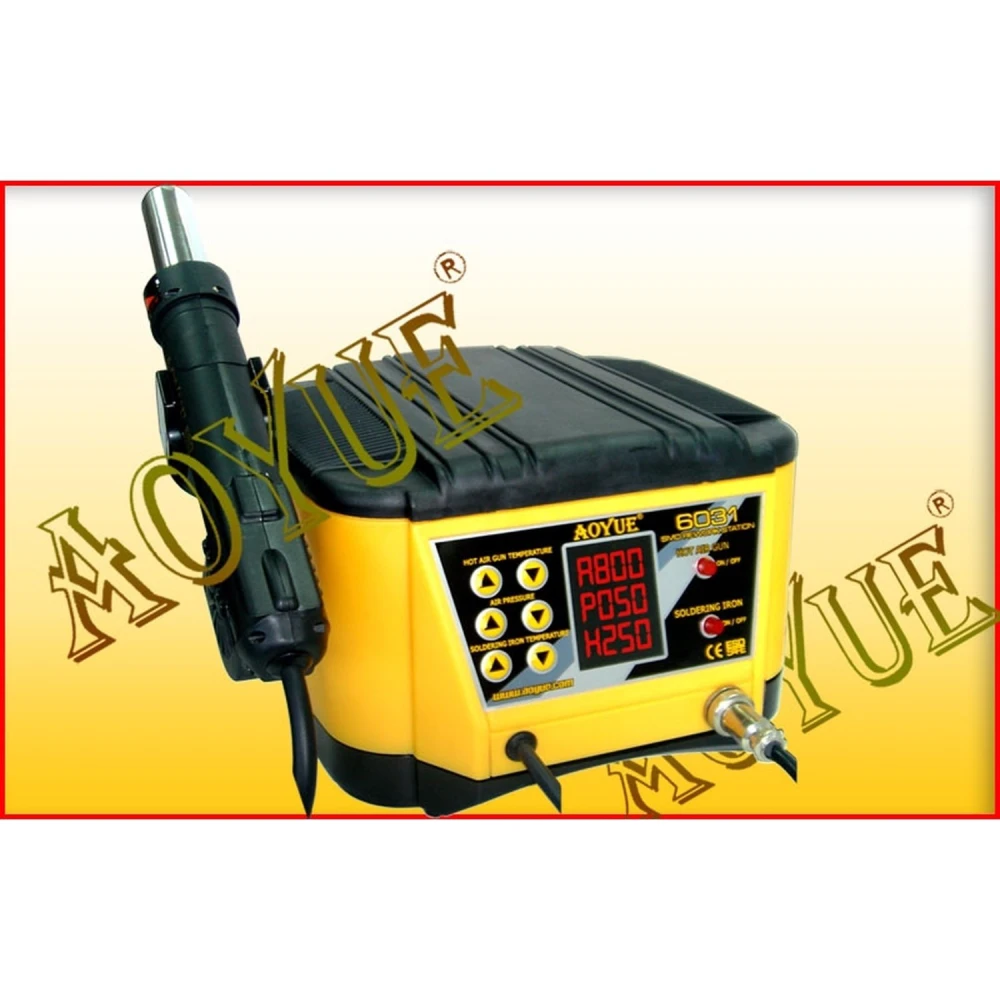 Aoyue 6031 Sirocco Series professionel 2-i-1 reparationsstation