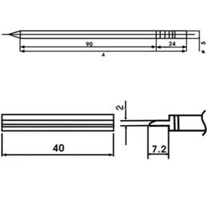 Aoyue LF-1402 loddekolbespids med modstand til loddekolber