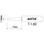 Aoyue T1,6d reservespids til loddekolber