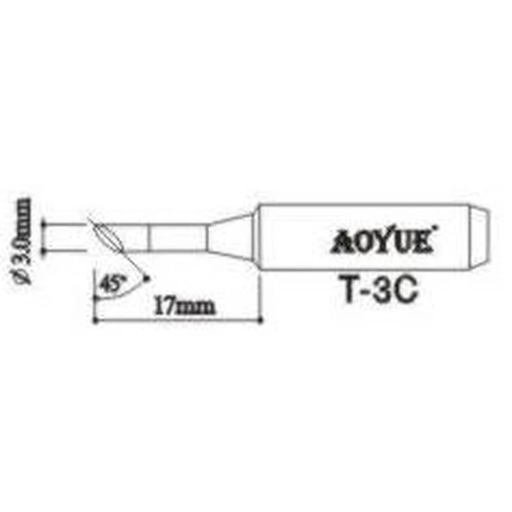 Aoyue T3c loddespids reservedel til loddekolber