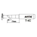 Original Aoyue T4c loddekolbe-spids reservedel til loddekolber