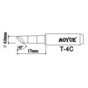 Original Aoyue T4c loddekolbe-spids reservedel til loddekolber