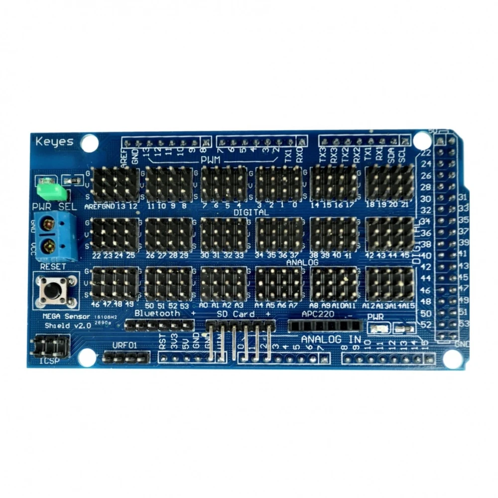 Arduino Mega Sensor Shield V1.0 til Arduino Mega-projekter
