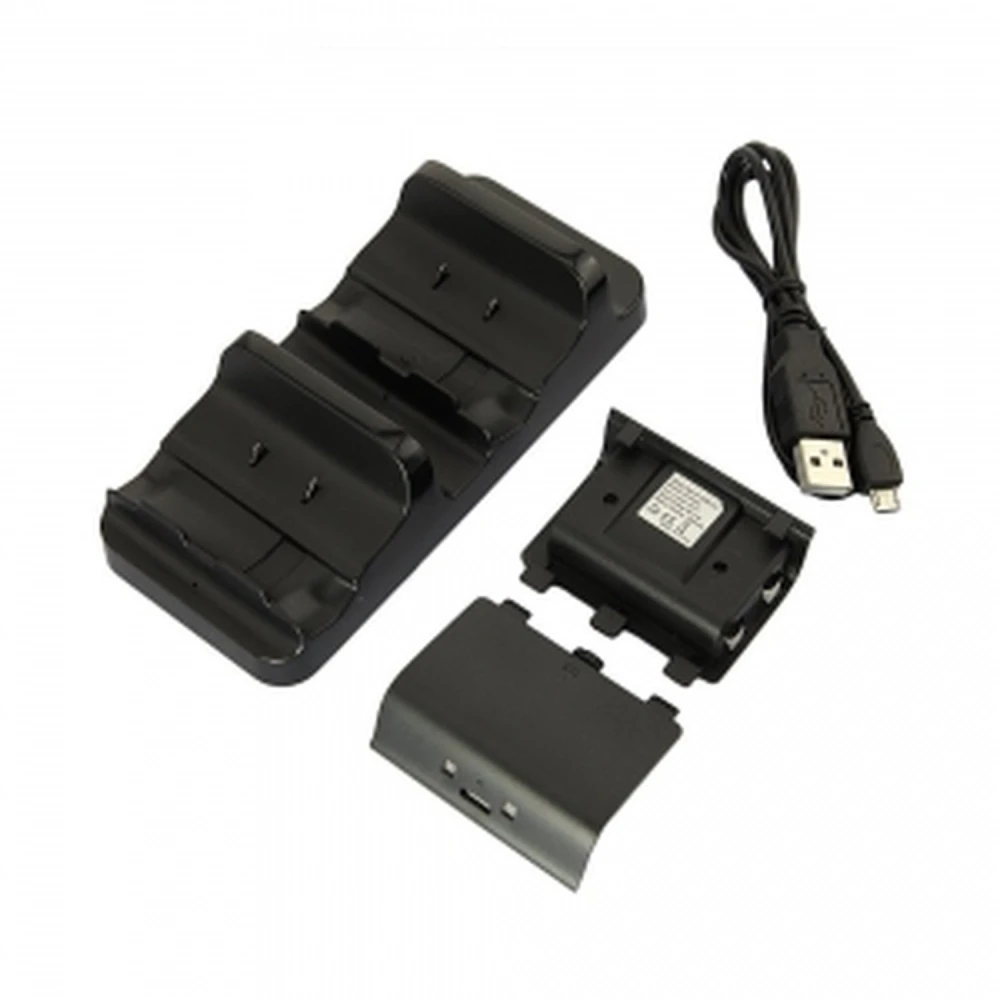 Dobbelt opladningsstation til Xbox One med 2 genopladelige batterier satkit