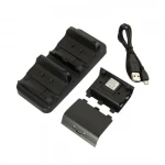 Dobbelt opladningsstation til Xbox One med 2 genopladelige batterier satkit