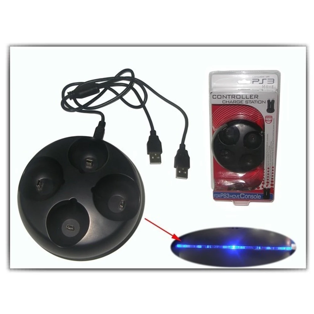 Opladningsstation til 4 PS3 Move-controllere