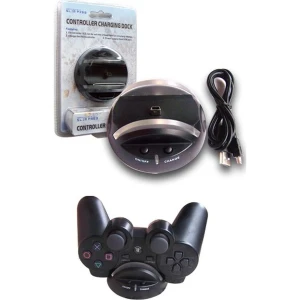 Opladningsbase til PS3-controller med officiel satkit stand