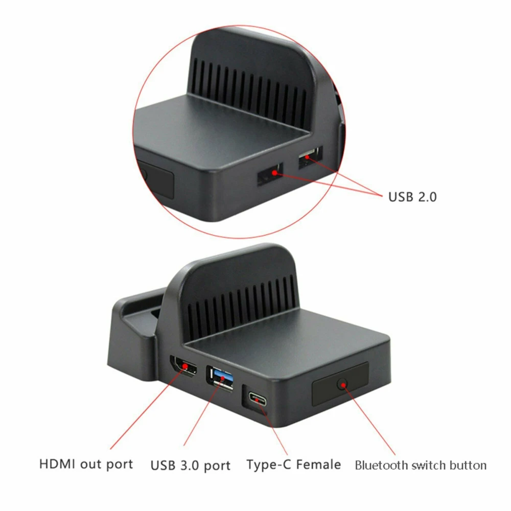 Bærbar dock til Nintendo Switch - kompakt HDMI USB mini dock