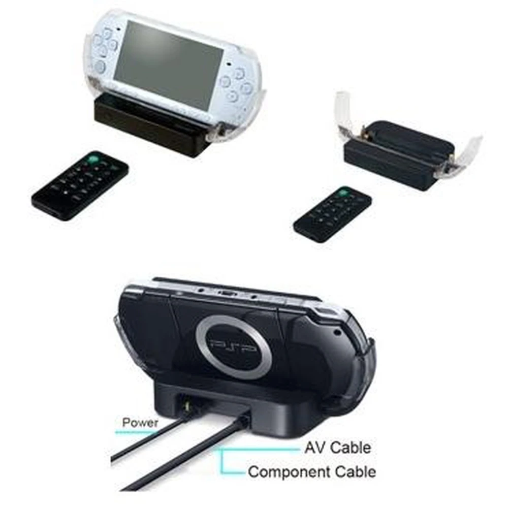 Multimediebase med fjernbetjening til PSP 2000/3000 til TV