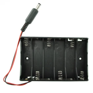 Batteriholder 6xAA - til elektronik- og robotprojekter