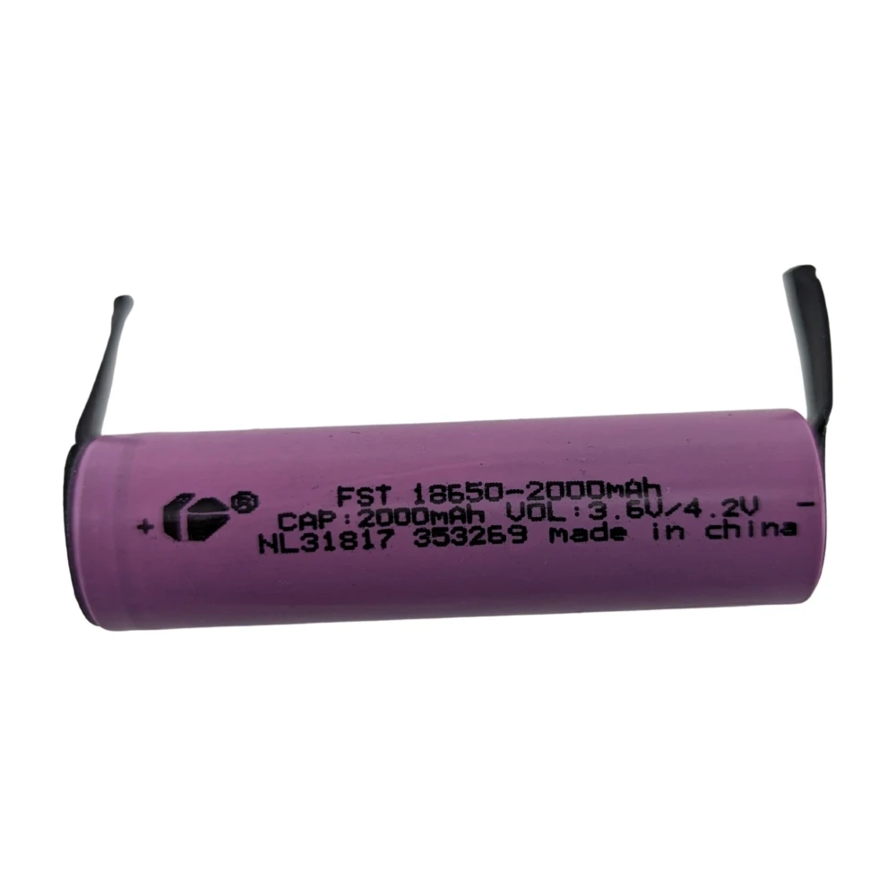 18650-batteri 2000mAh med loddeflig - høj kapacitet og holdbarhed