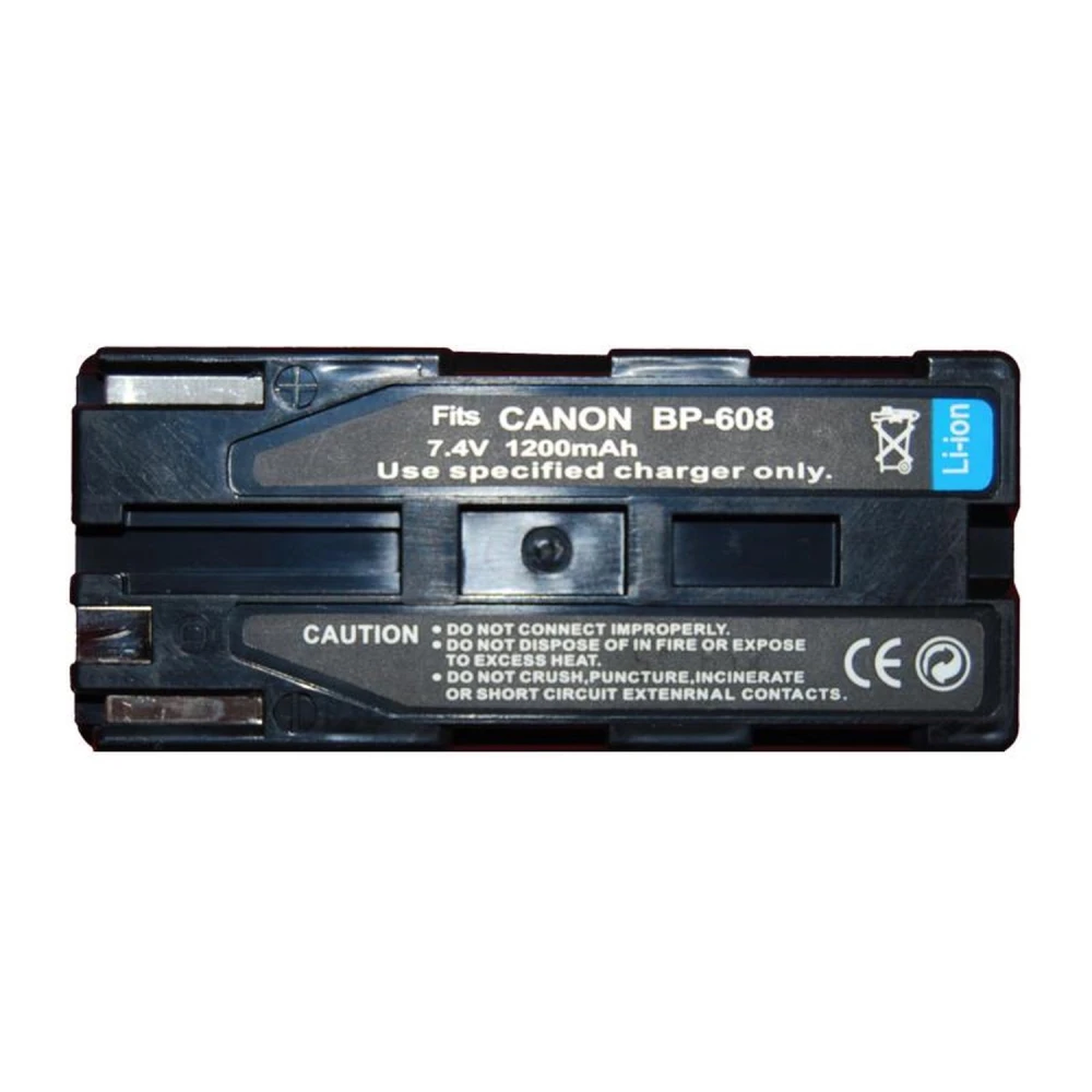 Kompatibelt Canon BP-608 batteri til Canon videokameraer