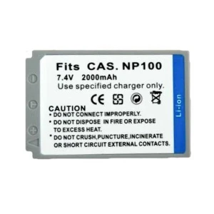 Kompatibelt Casio NP-100 batteri til Casio Exilim EX-F1 og Pro EX-F1
