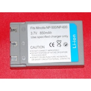 Kompatibelt Minolta NP500- og NP600-batteri - Li-Ion 3.7V 850mAh