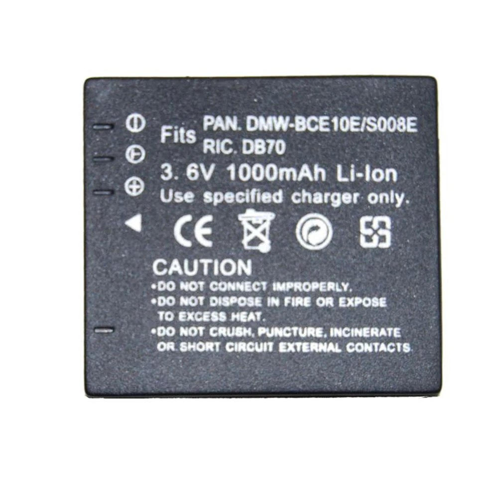 Kompatibelt Panasonic CGA-008E/BCE10E batteri til digitale Panasonic-kameraer