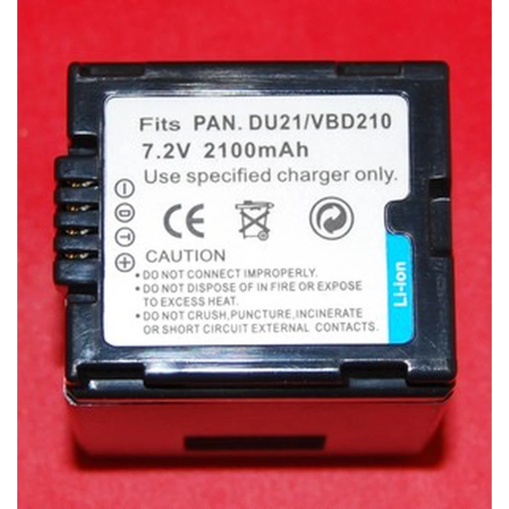 Kompatibelt Panasonic DU21 VBD210 batteri til digitalkameraer