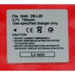 Kompatibelt Sanyo DB-L20 batteri til Sanyo Xacti digitalkameraer