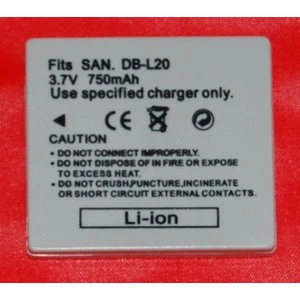 Kompatibelt Sanyo DB-L20 batteri til Sanyo Xacti digitalkameraer
