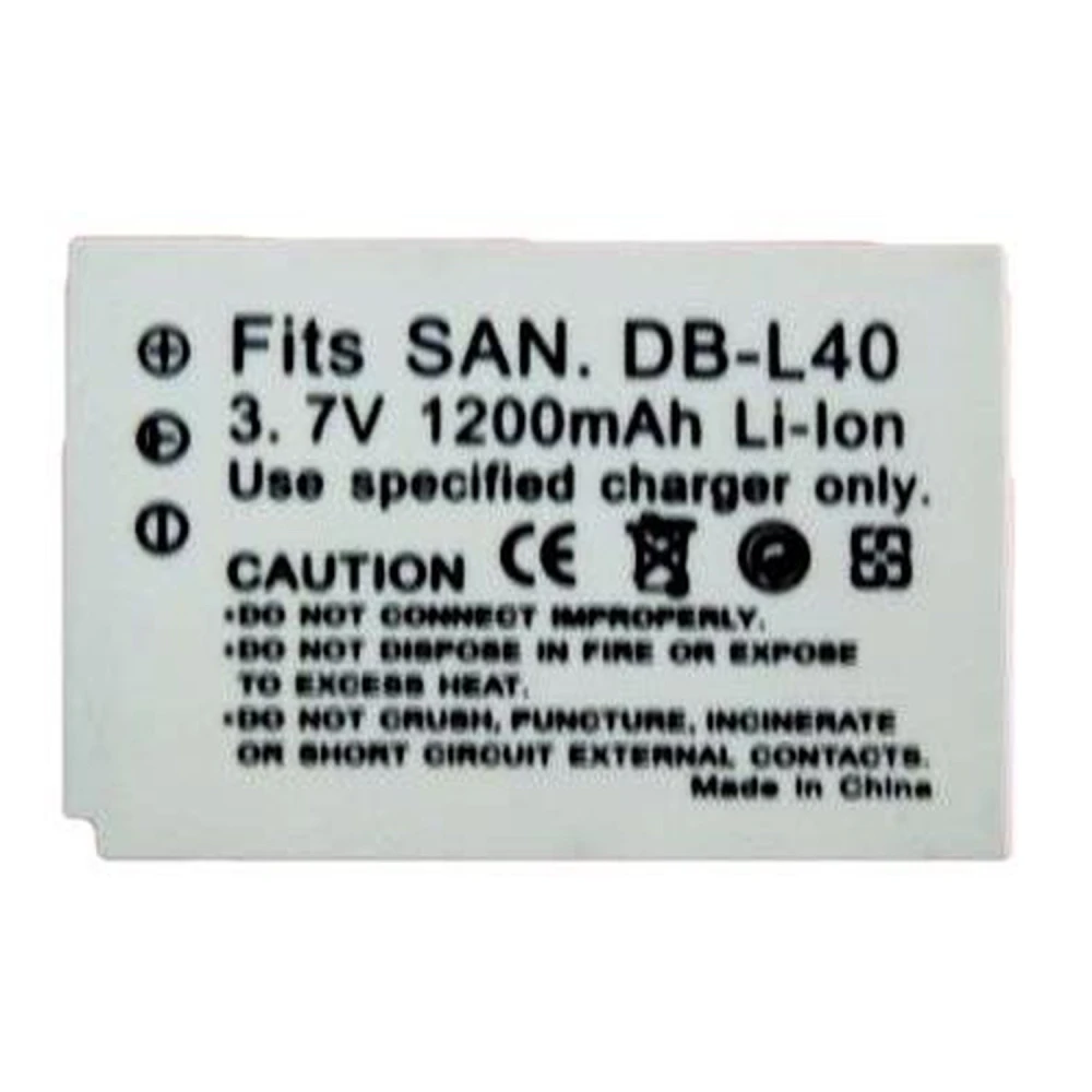 Kompatibelt Sanyo DB-L40 batteri til Sanyo Xacti digitalkameraer