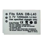 Kompatibelt Sanyo DB-L40 batteri til Sanyo Xacti digitalkameraer