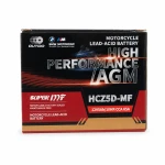 Motorcykelbatteri AGM 12V 5Ah OUTDO HCZ5D-MF - Kompatibel med Yuasa YTZ7S-BS / GTZ7S / ETZ5L-BS