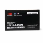 Motorcykelbatteri AGM 12V 12Ah OUTDO UTX14-BS(MF) - Kompatibel Yuasa YTX14-BS / GTX14-BS / ETX14-BS