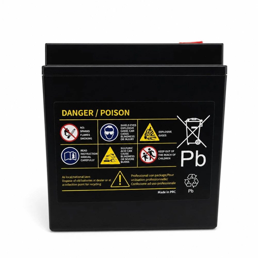 Motorcykelbatteri AGM 12V 14Ah OUTDO UTX16-BS(MF) - Kompatibel Yuasa YTX16-BS / GTX16-BS / ETX16-BS / 16-B
