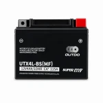Motorcykelbatteri AGM 12V 4Ah OUTDO UTX4L-BS(MF) - Kompatibel Yuasa YTX4L-BS / GTX4L-BS / ETX4L-BS