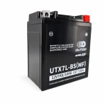 Motorcykelbatteri AGM 12V 7Ah OUTDO UTX7L-BS(MF) - Kompatibel Yuasa YTX7L-BS / GTX7L-BS / ETX7L-BS
