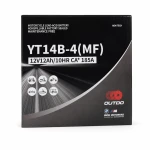Motorcykelbatteri AGM 12V 12Ah OUTDO YT14B-4(MF) - Kompatibel med Yuasa YT14B-BS / GT14B-BS / GT14B-4 / ETZ14B-BS / ET14B-4