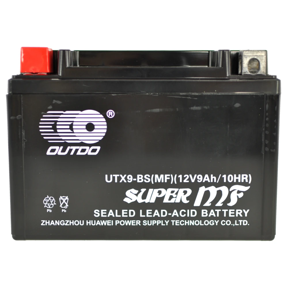 Motorcykelbatteri UTX9A YTX9-BS Gel med høj ydeevne