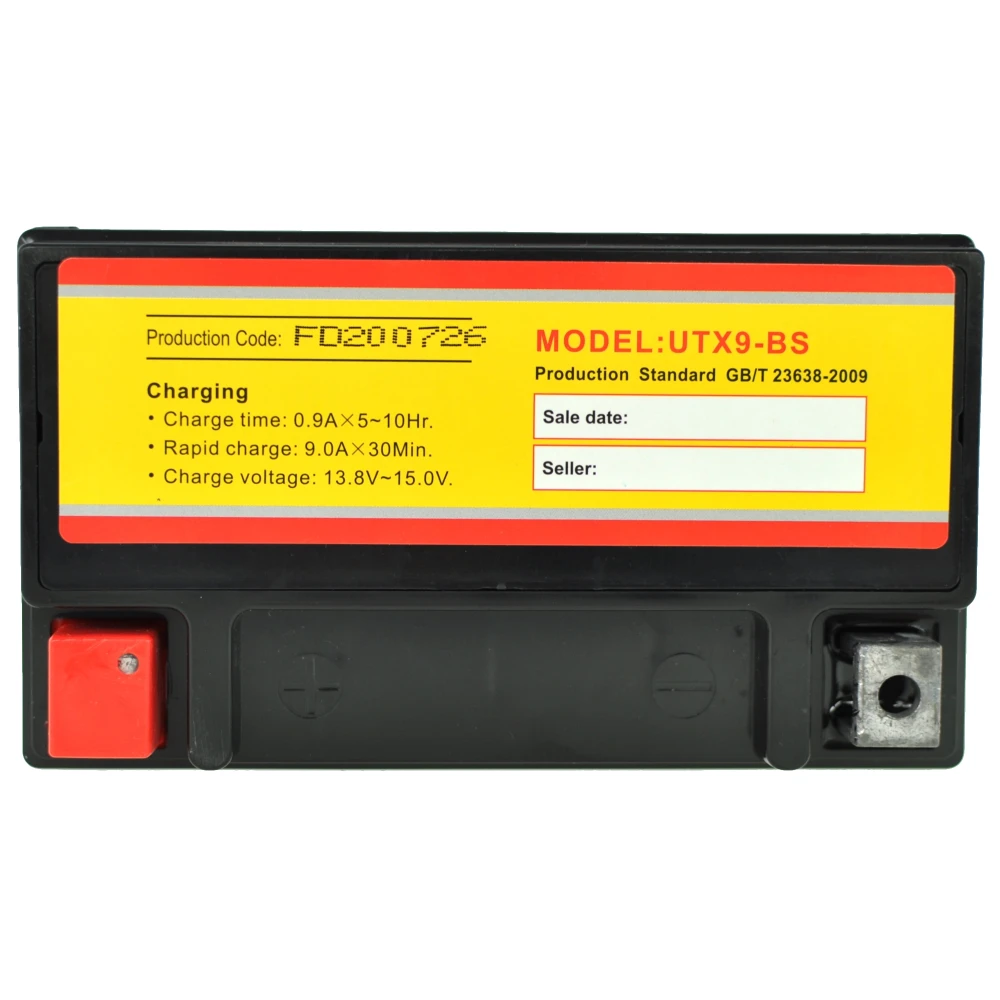 Motorcykelbatteri UTX9A YTX9-BS Gel med høj ydeevne