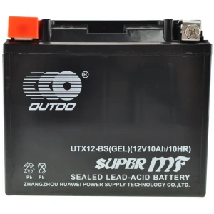 OUTDO YTX12-BS gel motorcykelbatteri - højtydende gelbatteri