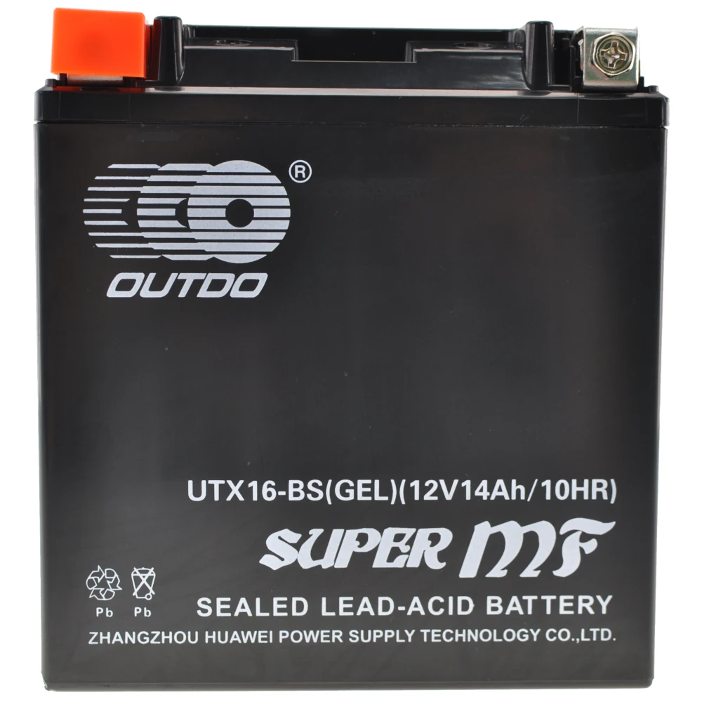 YTX16-BS Gel motorcykelbatteri - højtydende gelbatteri
