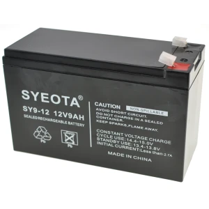 Genopladeligt blybatteri 12V 9Ah SY9-12 til alarmer, vægte og legetøj