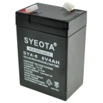 Genopladeligt blybatteri 6V 4Ah SY4-6 til alarmer, vægte og legetøj