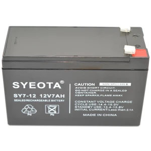 Genopladeligt blybatteri 12V 7Ah SY7-12 til alarmer, UPS og mere