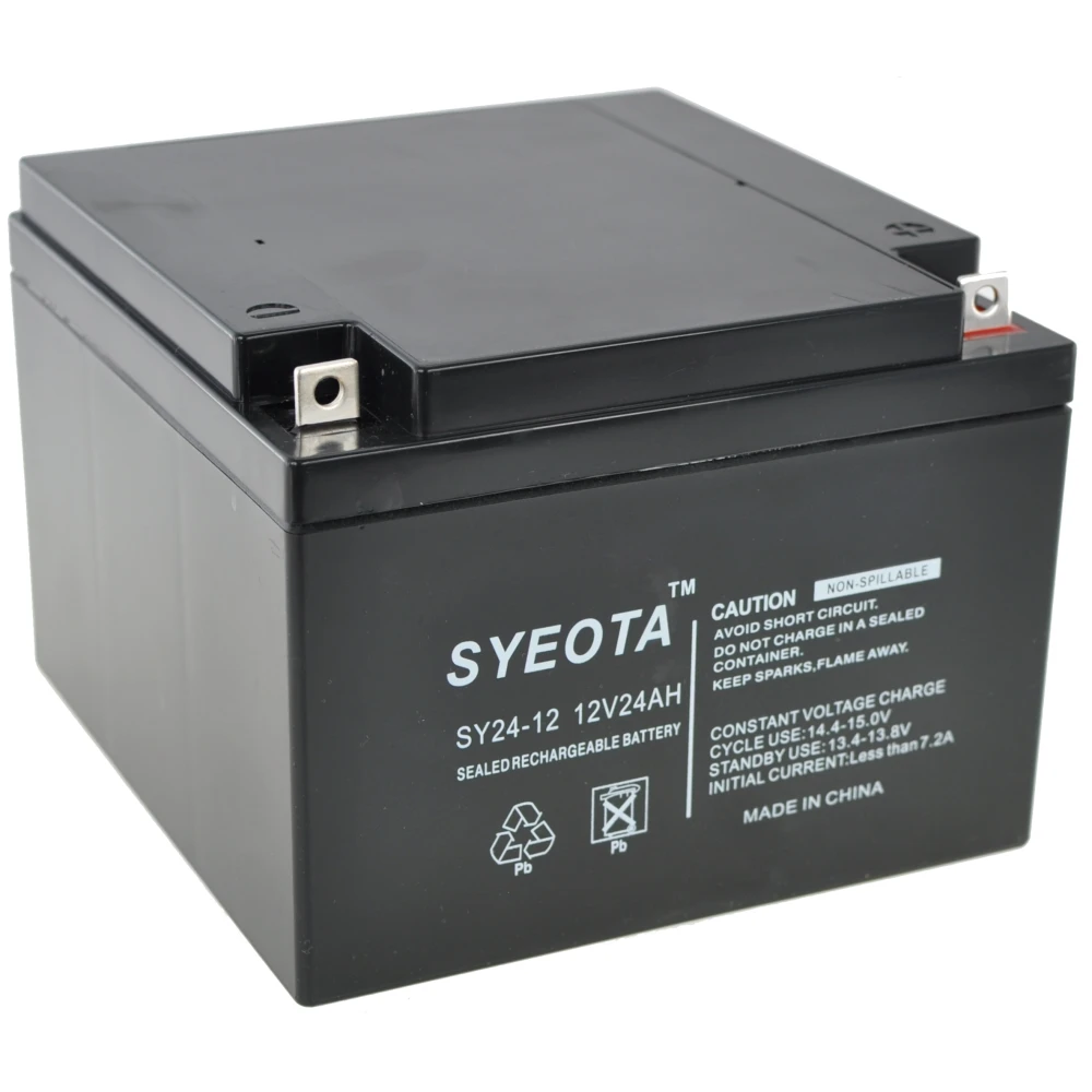 Forseglet blybatteri 12V 24Ah SY24-12 genopladeligt